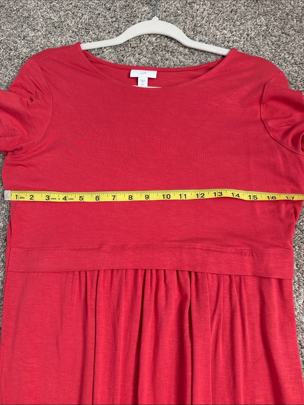 J Jill Coral Maxi Dress, Exc. Cond.- pleats and side pockets that lie flat, Sp - Picture 6 of 8